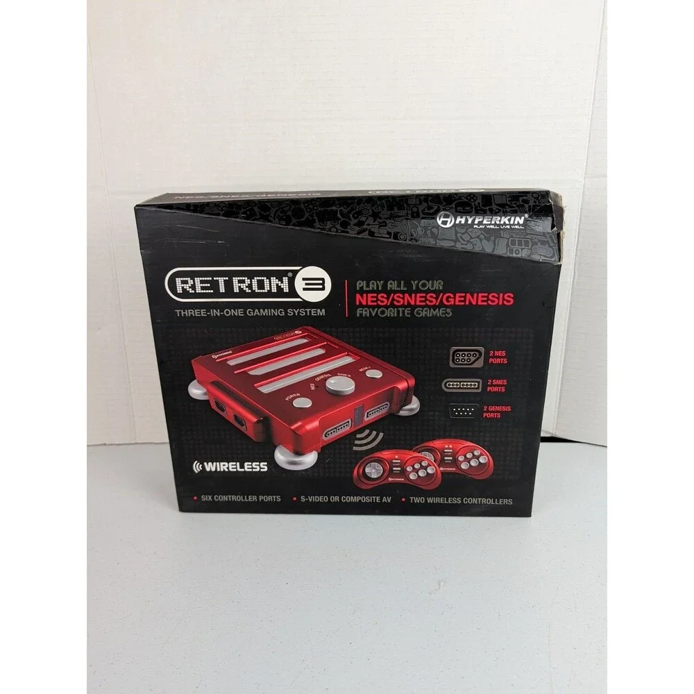 Hyperkin Retron 3 Launch Edition Red Console: NES - SNES - SEGA GENESIS OPEN BOX